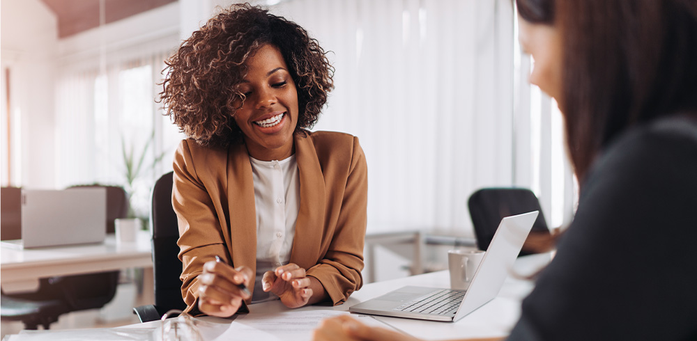 Two ladies in a meeting