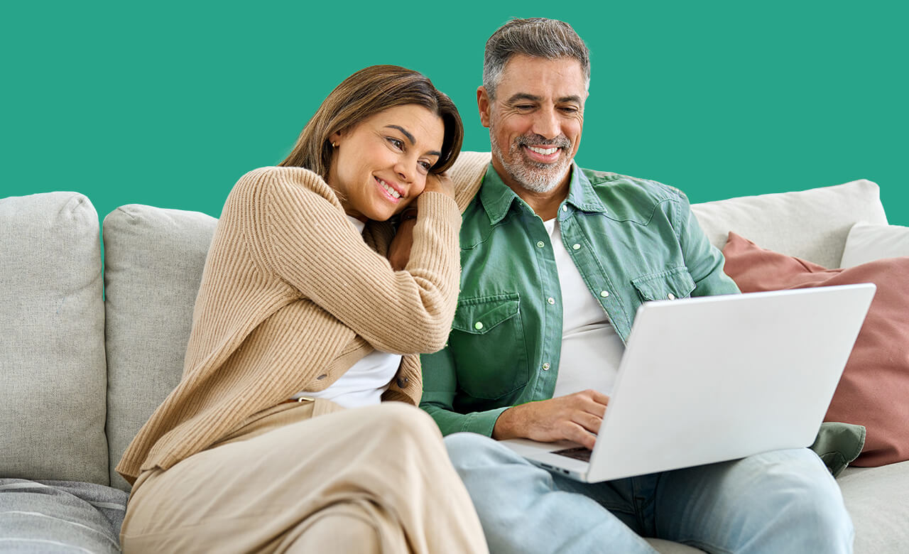 Man leans against blue car