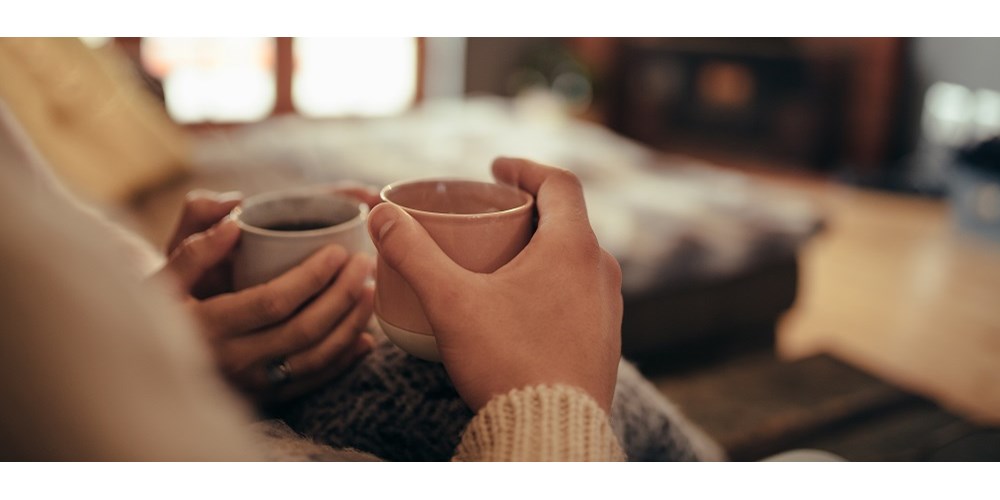 couple in front of the fire