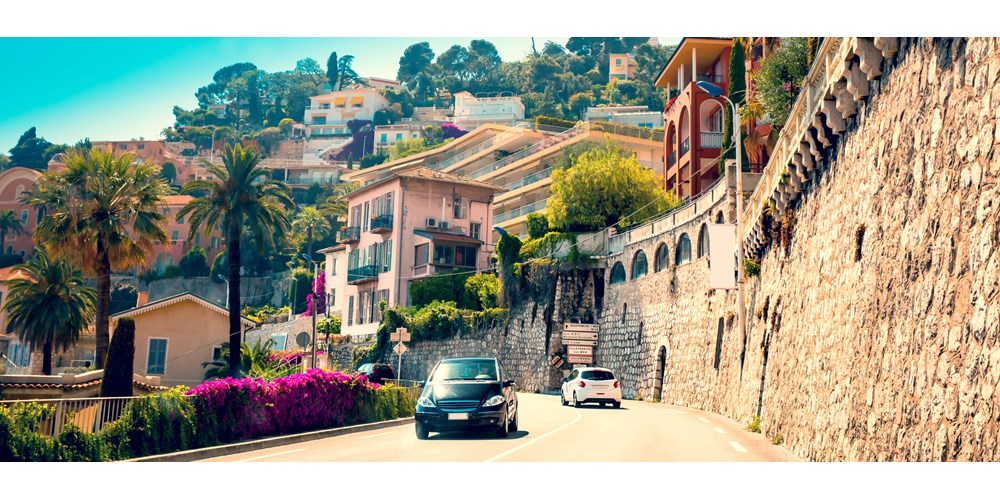 Scenic photo of European road