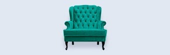 image of a green armchair
