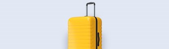 Yellow suitcase cutout