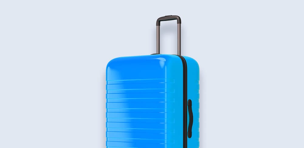 blue suitcase